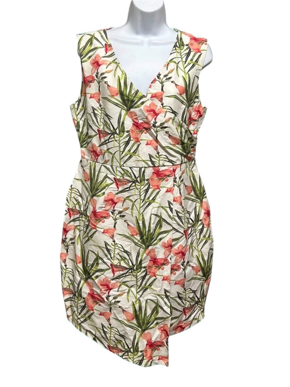 Angeleye Floral Sleeveless Wrap Dress Size 10